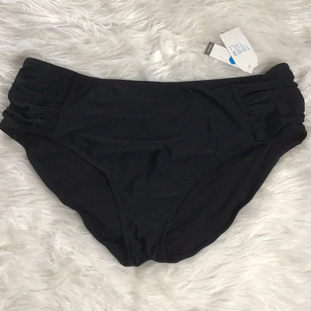 Mid rise plus size bikini bottoms black 2x 20w-22w